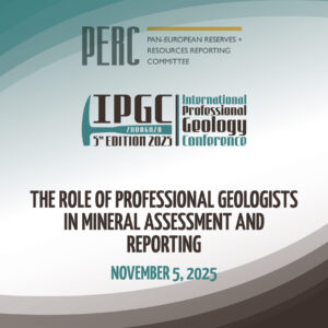 Workshop | The role of professional geologists in mineral assessment and reporting